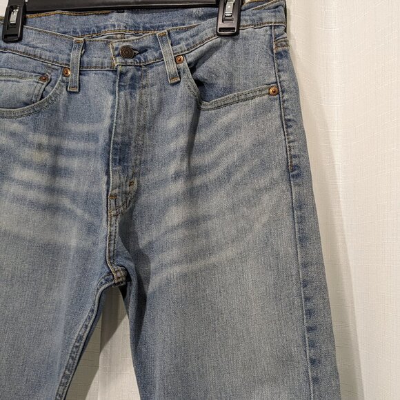 LEVI'S 505 Regular Fit Jeans Straight Leg Room Light Blue Sz 32 X 30 - Picture 5 of 12